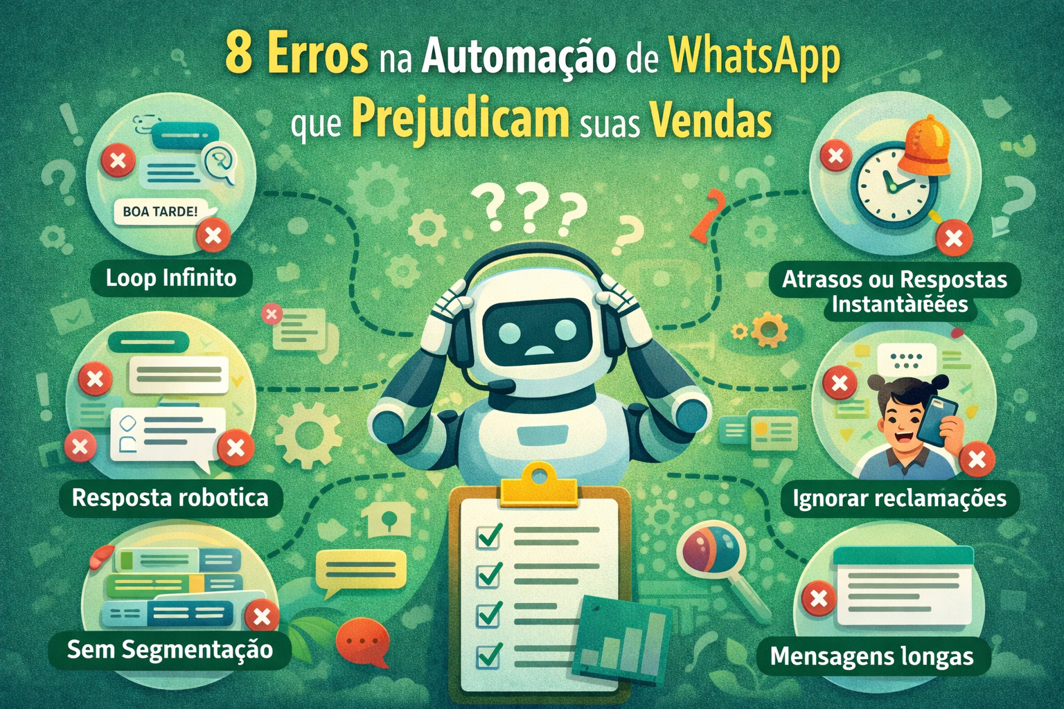 erros na automação de WhatsApp