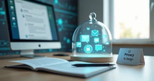 Representação visual de dados de clientes protegidos em atendimento digital conforme LGPD