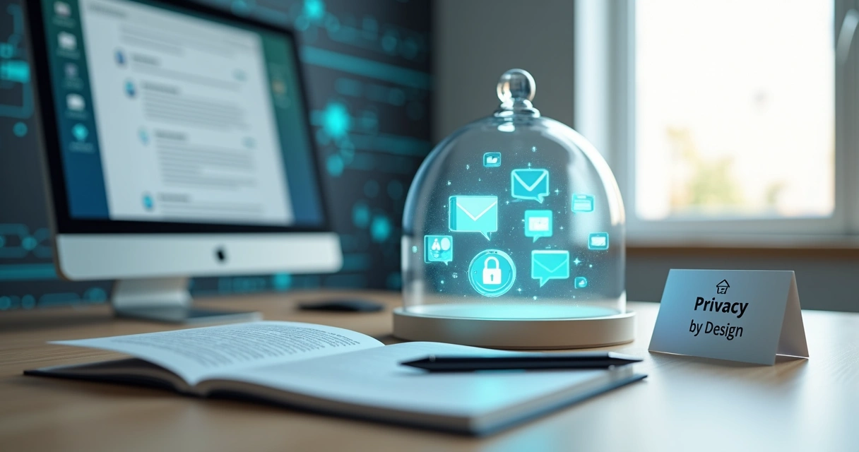 Representação visual de dados de clientes protegidos em atendimento digital conforme LGPD