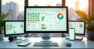 Dashboard de campanha de WhatsApp com calendário e gráficos de segmentos de público