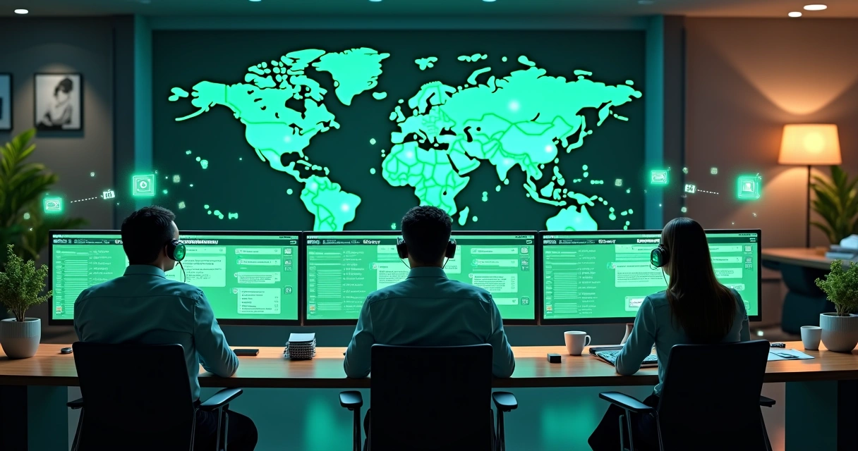 Central de help desk digital com integrações de WhatsApp em destaque