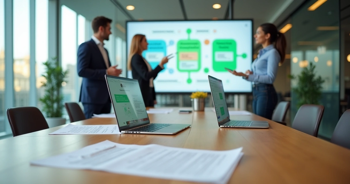 Equipe analisa painel de onboarding de fornecedores integrando etapas com WhatsApp
