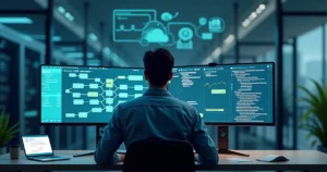Engenheiro configura bot de perguntas frequentes em painel com fluxos técnicos