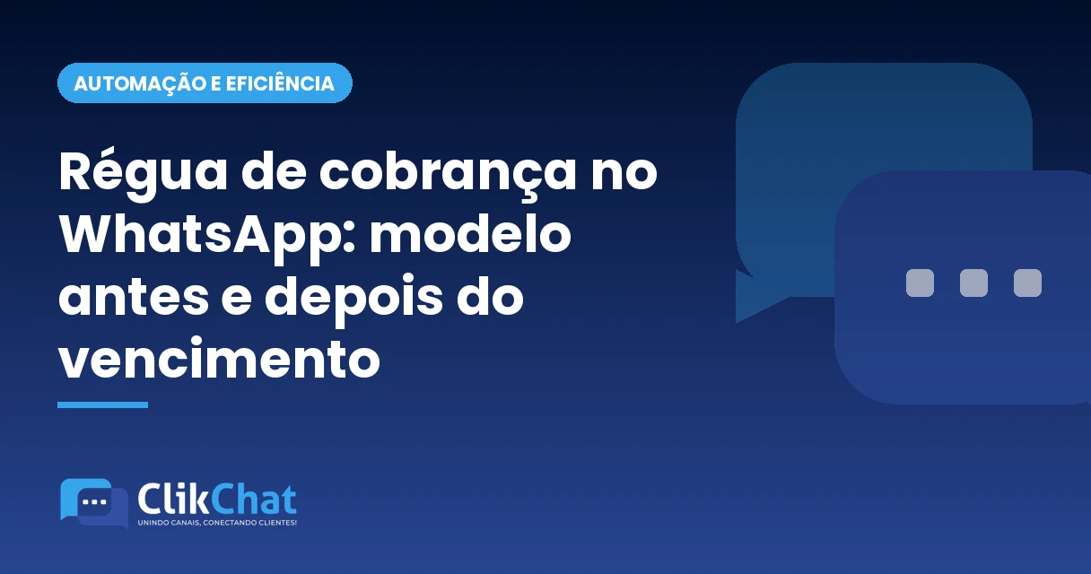 Régua de cobrança no WhatsApp: modelo antes e depois do vencimento